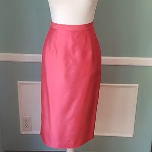 Fushia silk skirt